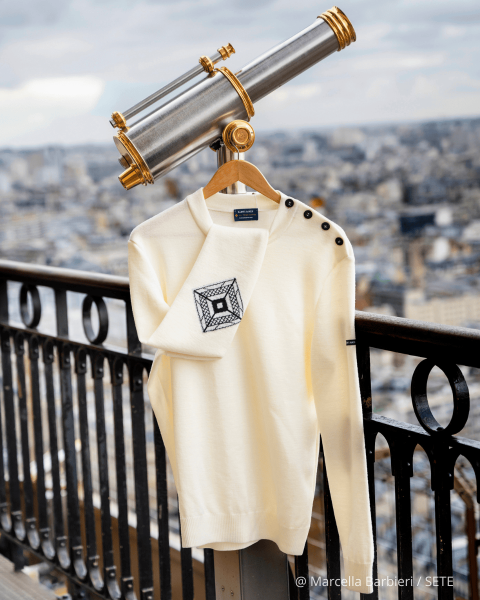 Suéter de lana blanco para hombre - Tienda Torre Eiffel